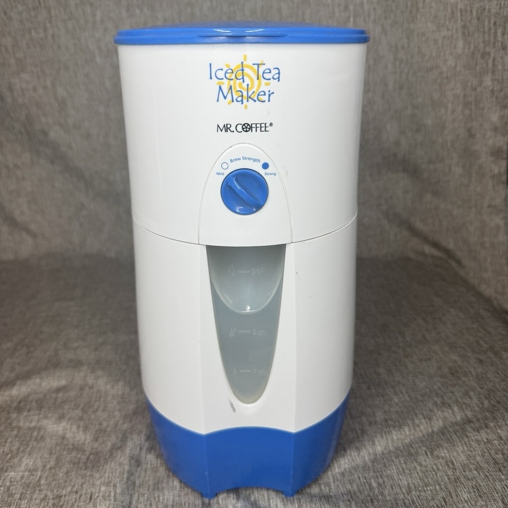 Mr Coffee Blue 3-Quart Iced Tea Maker TM 30P / TM30P TESTED Working No Pitcher